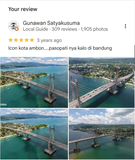 Review Jembatan Merah Putih di Google Maps
